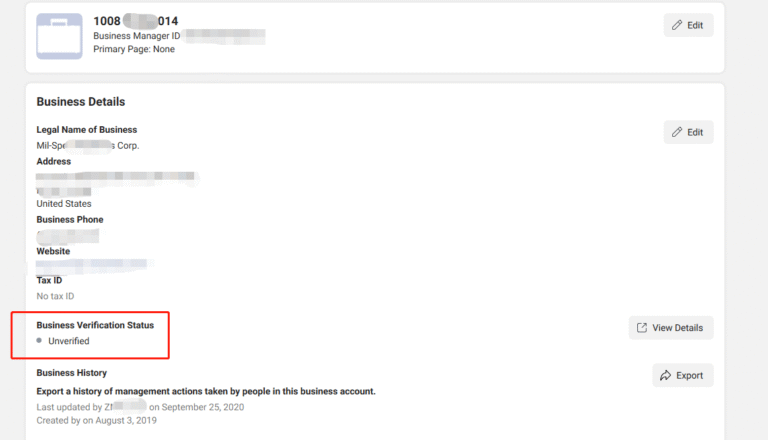 Buy Unverified Business Manager BM5